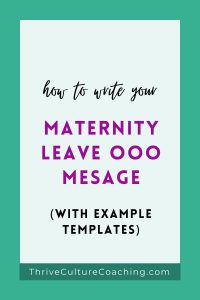 Mat Leave Out-of-Office Message