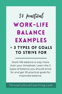 30 Work-Life Balance Goals and practical examples