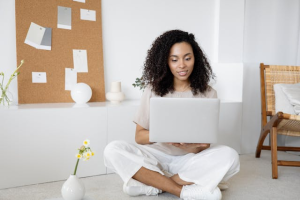 Woman satisfied with her career